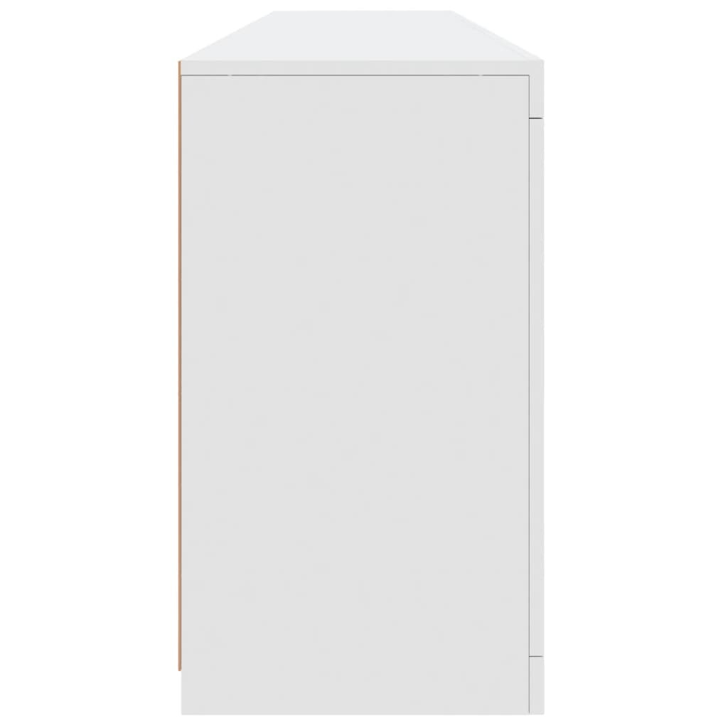 Sideboard with LED Lights White 181.5x37x67 cm
