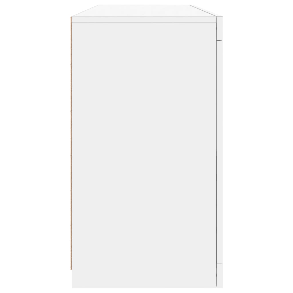 Sideboard with LED Lights White 142,5x37x67 cm