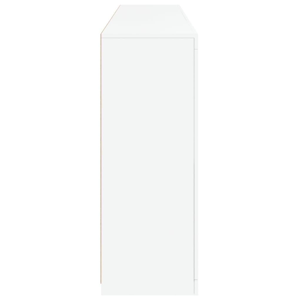 Sideboard with LED Lights White 181.5x37x100 cm