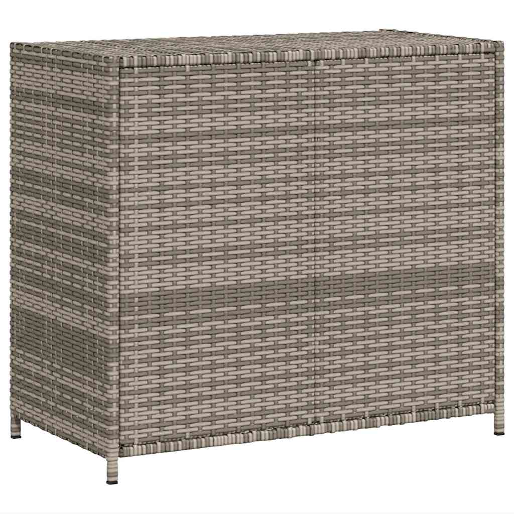 Garden Storage Cabinet Grey 83x45x76 cm Poly Rattan