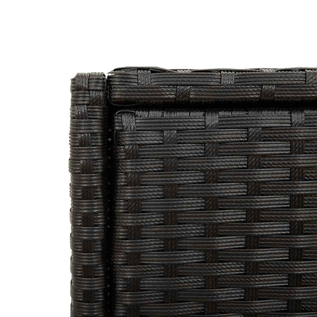 Garden Storage Cabinet Black 105x55x113 cm Poly Rattan