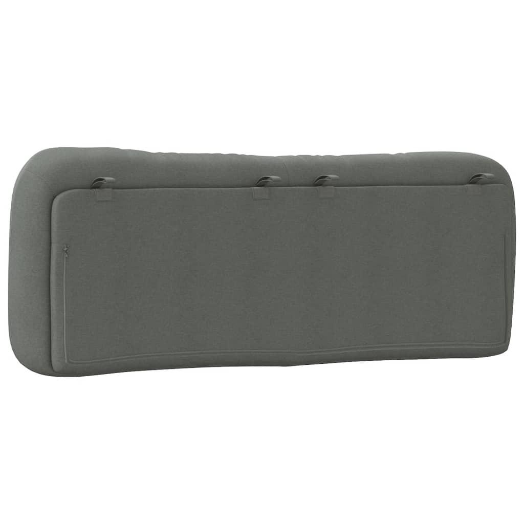 Headboard Cushion "Hvar" Dark Grey 137 cm Double Fabric