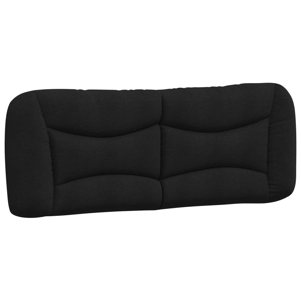 Headboard Cushion "Hvar" Black 137 cm Double Fabric