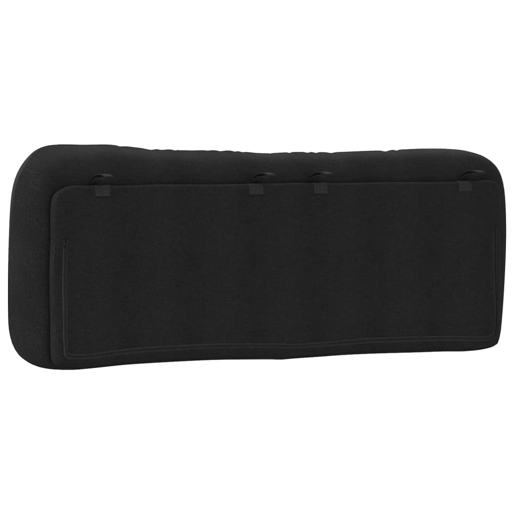 Headboard Cushion "Hvar" Black 137 cm Double Fabric