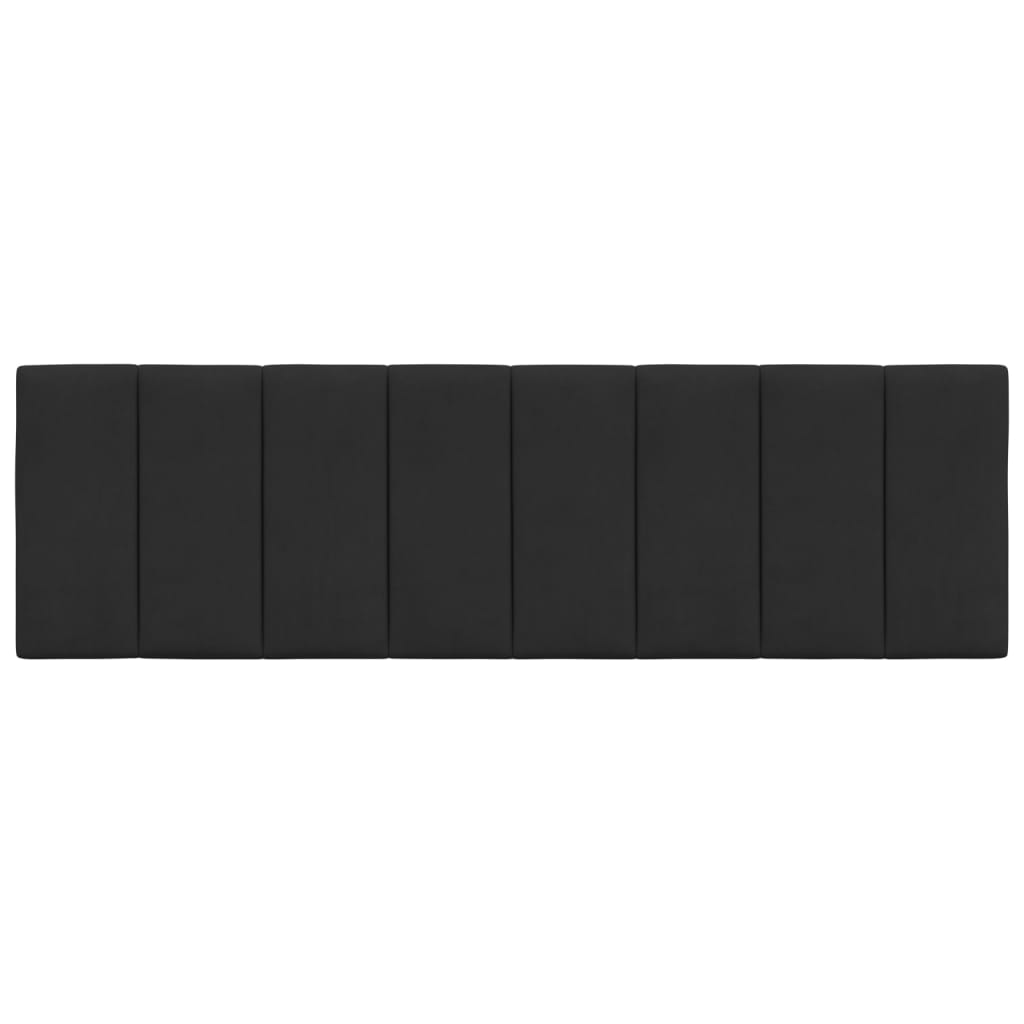 Headboard Cushion "Hanko" Black 152 cm Queen Velvet