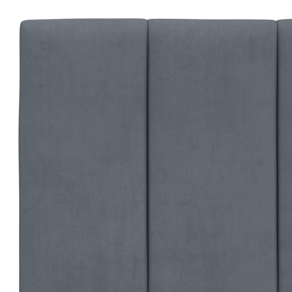 Headboard Cushion "Hanko" Dark Grey 107 cm King Single Velvet
