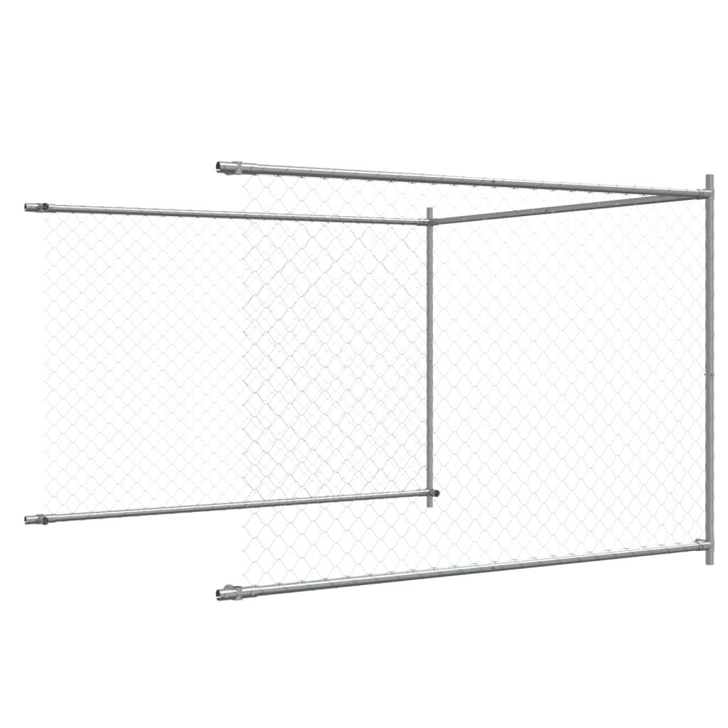 Dog Cage with Door Grey 10x2x1.5 m Galvanised Steel