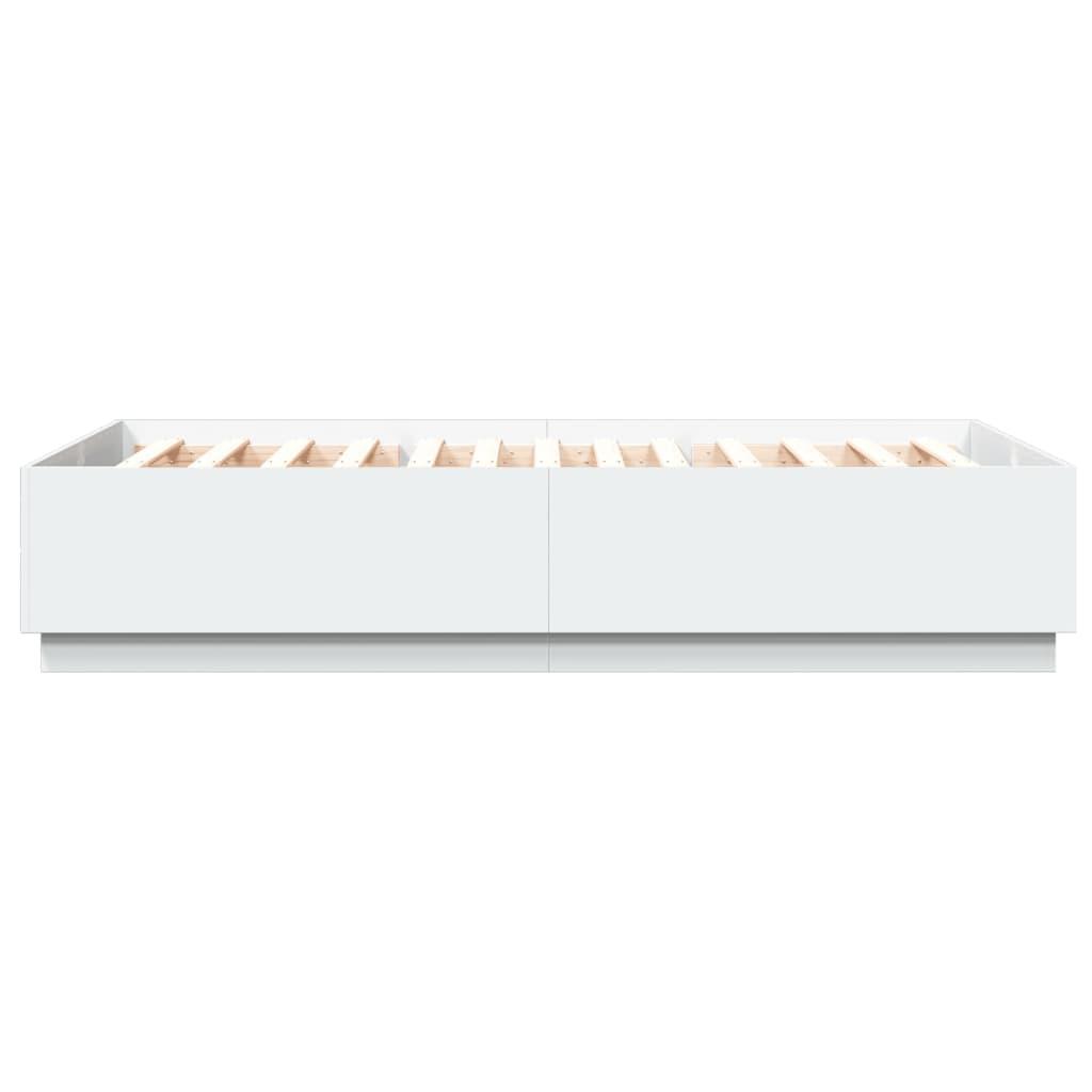 Bed Frame without Mattress White 150x200 cm
