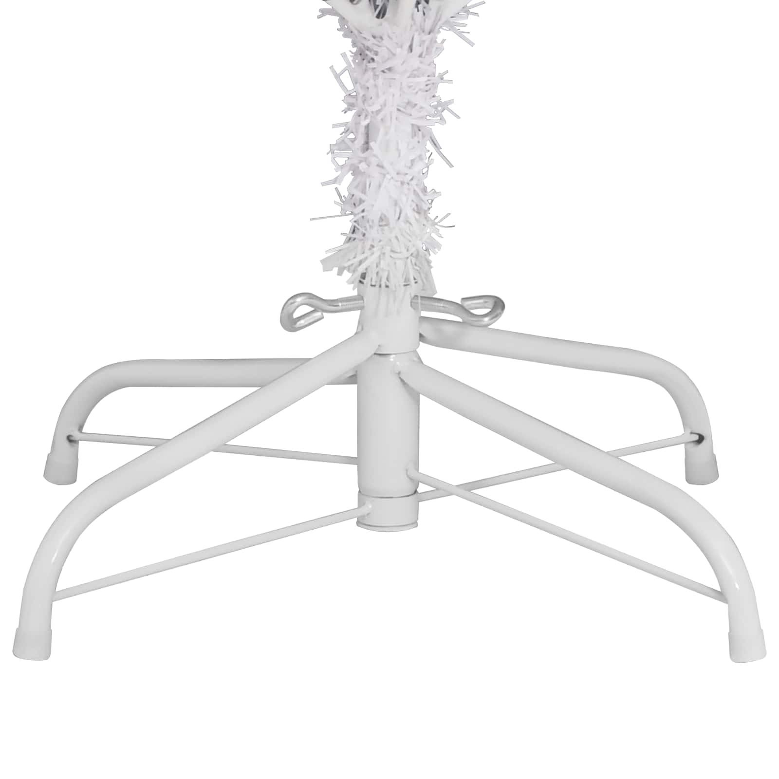 Artificial Christmas Tree 300 LEDs PVC and Steel White