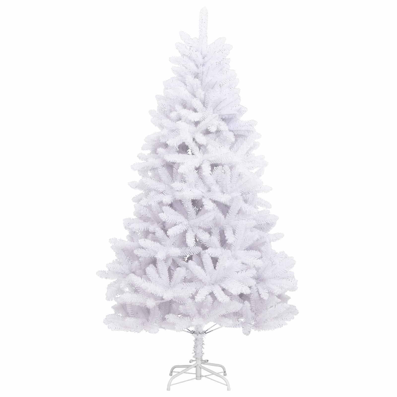 Artificial Christmas Tree 300 LEDs PVC and Steel White