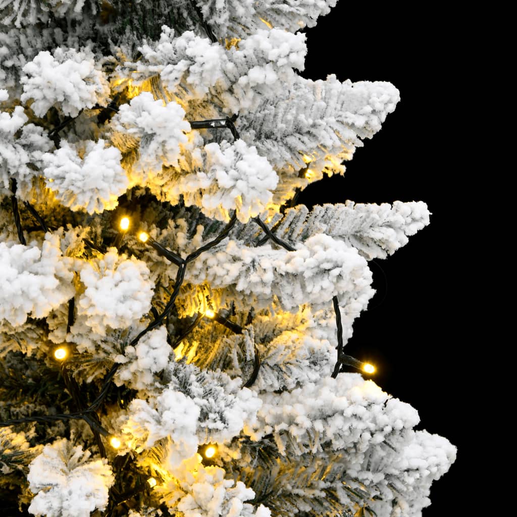 Artificial Hinged Christmas Tree 300 LEDs & Flocked Snow 210 cm
