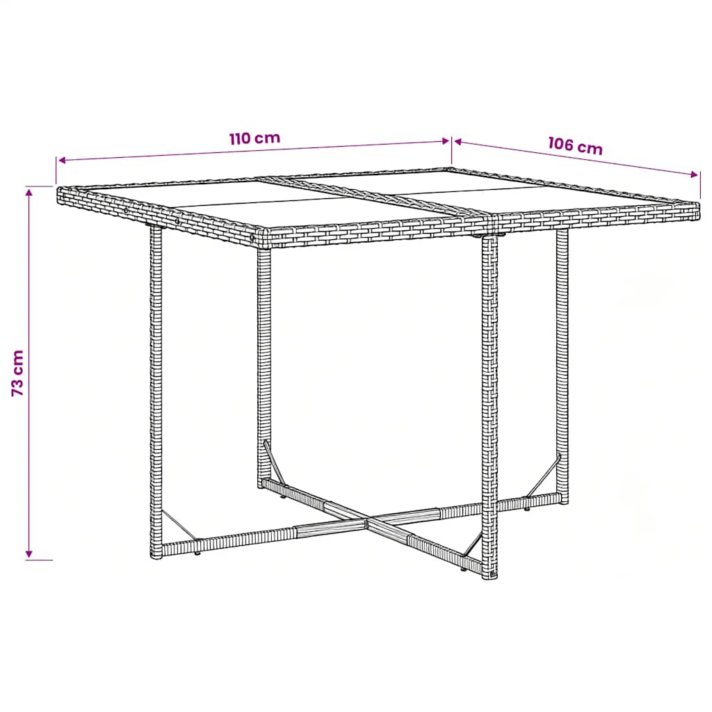 5 Piece Garden Dining Set with Cushions Grey Poly Rattan