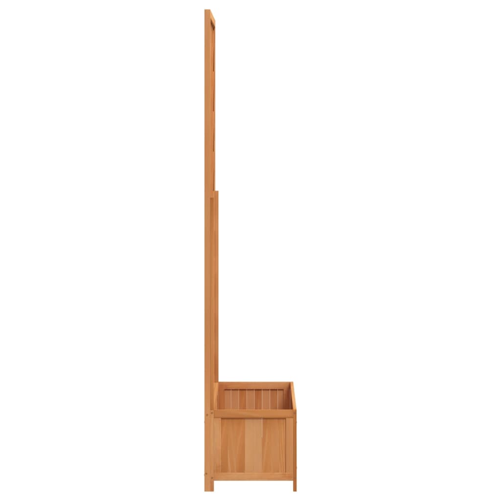 Planter with Trellis Brown 90x35x180 cm Solid Wood Fir