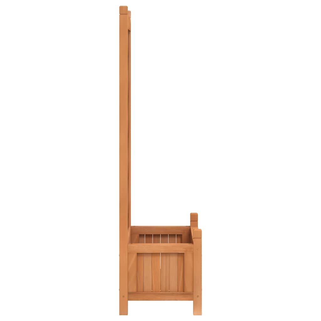 Planter with Trellis Brown 55x29.5x110 cm Solid Wood Fir