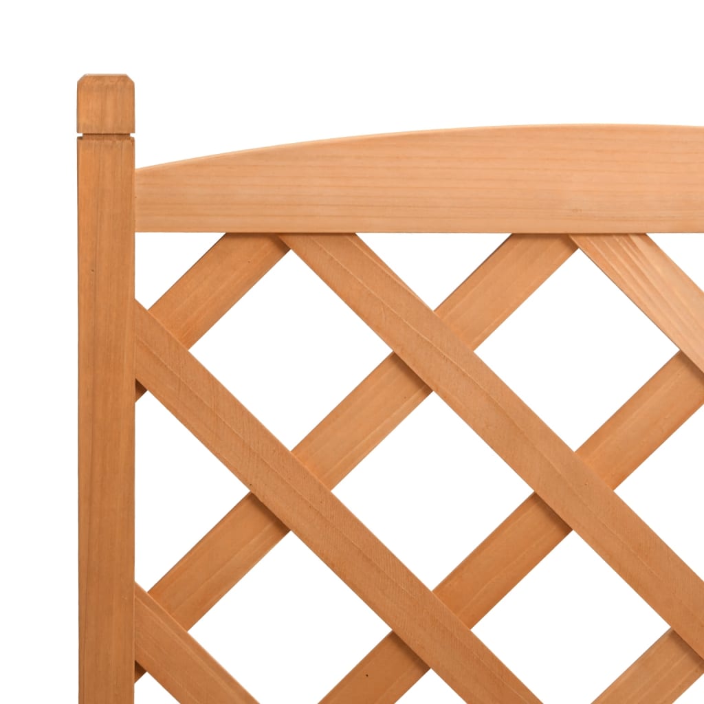 Planter with Trellis Brown 55x29.5x110 cm Solid Wood Fir