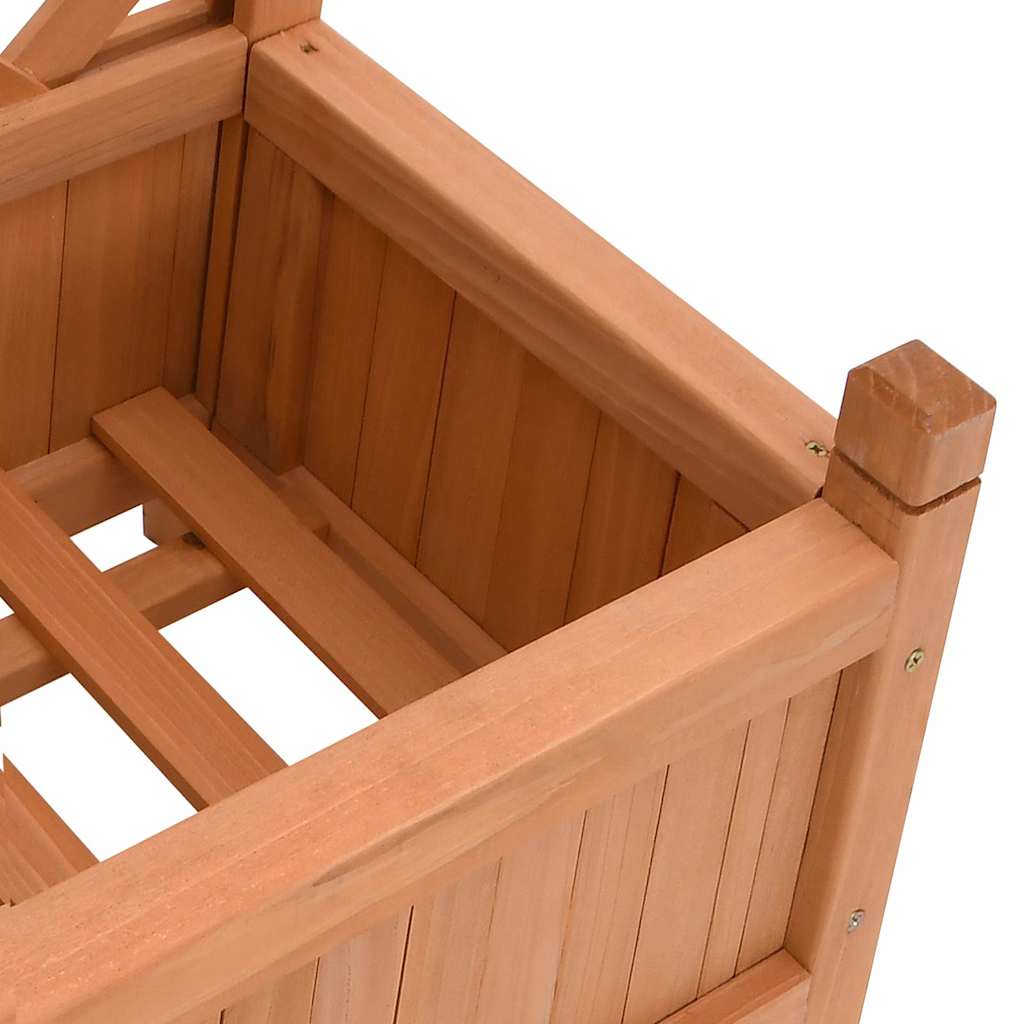 Planter with Trellis Brown 55x29.5x110 cm Solid Wood Fir
