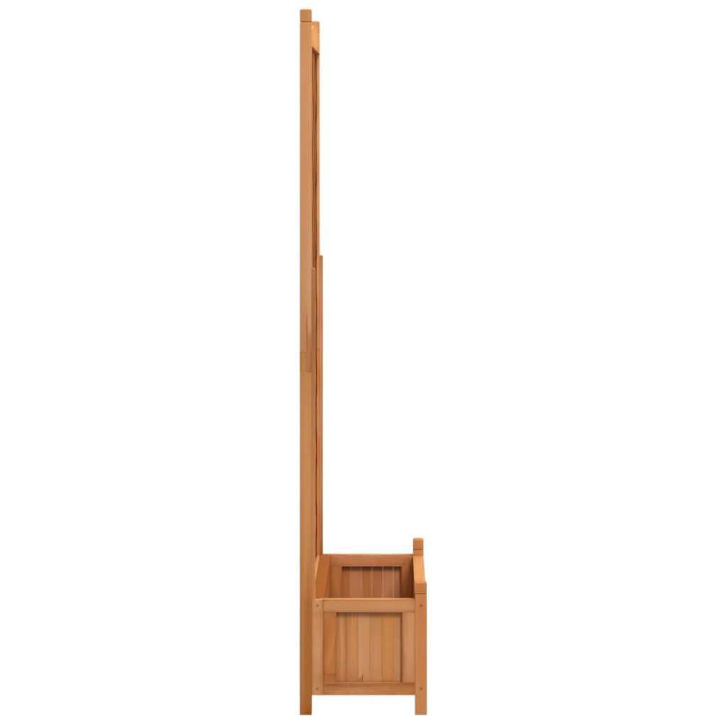 Planter with Trellis Brown 90x35x180 cm Solid Wood Fir