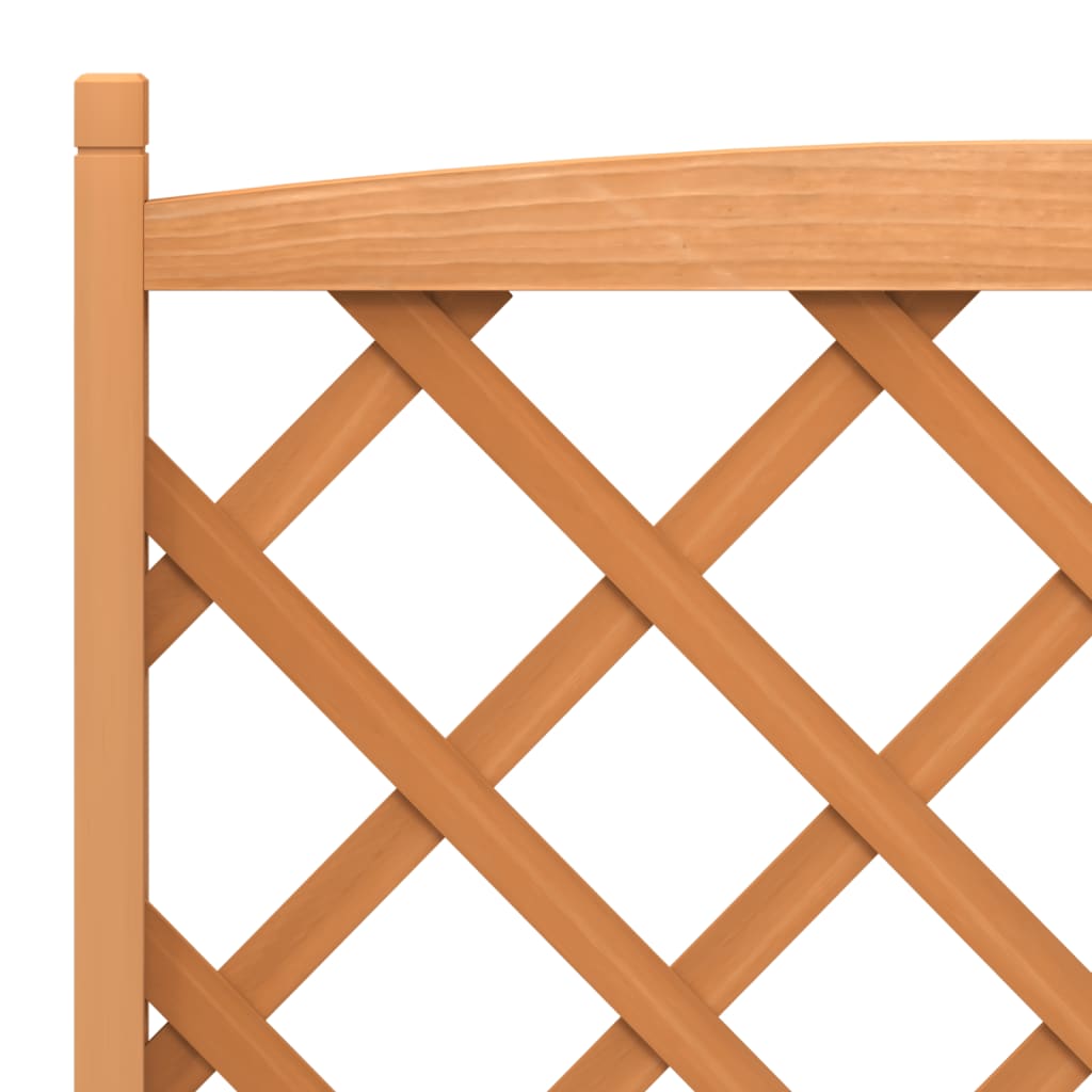 Planter with Trellis Brown 90x35x180 cm Solid Wood Fir
