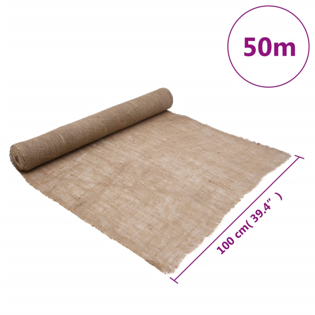 Garden jute netting 100 cm x 50 m 180 gsm 100% Natural Jute