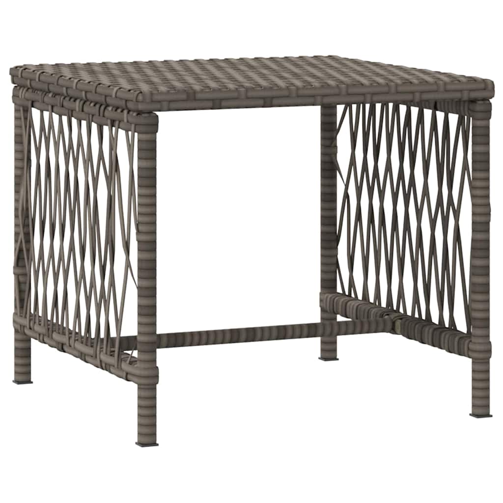 Sun Lounger 3 pcs Poly Rattan Grey and Dark Grey