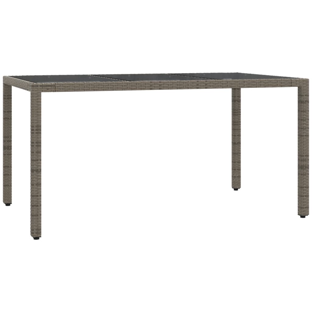 7 Piece Garden Dining Set with Cushions Grey Poly Rattan