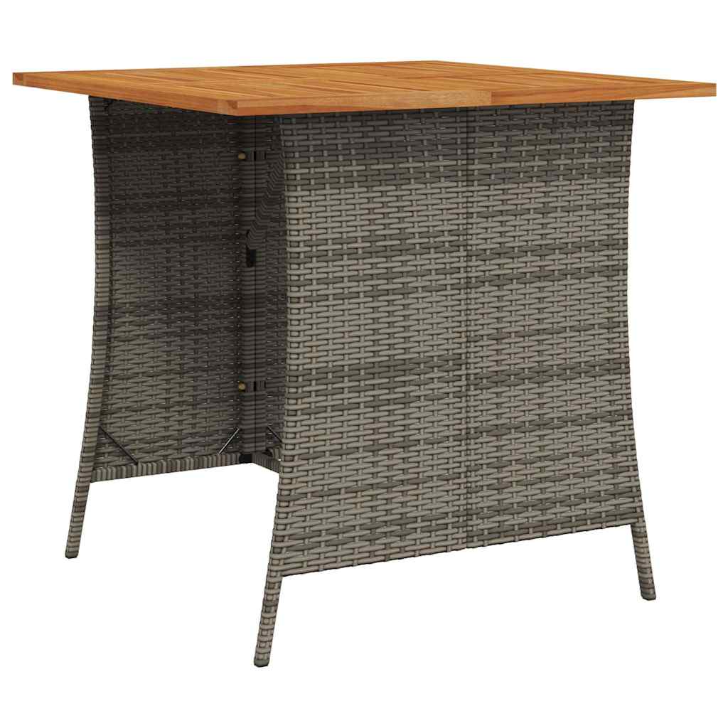 6 Piece Garden Sofa Set with Cushions L-shaped Grey Poly Rattan