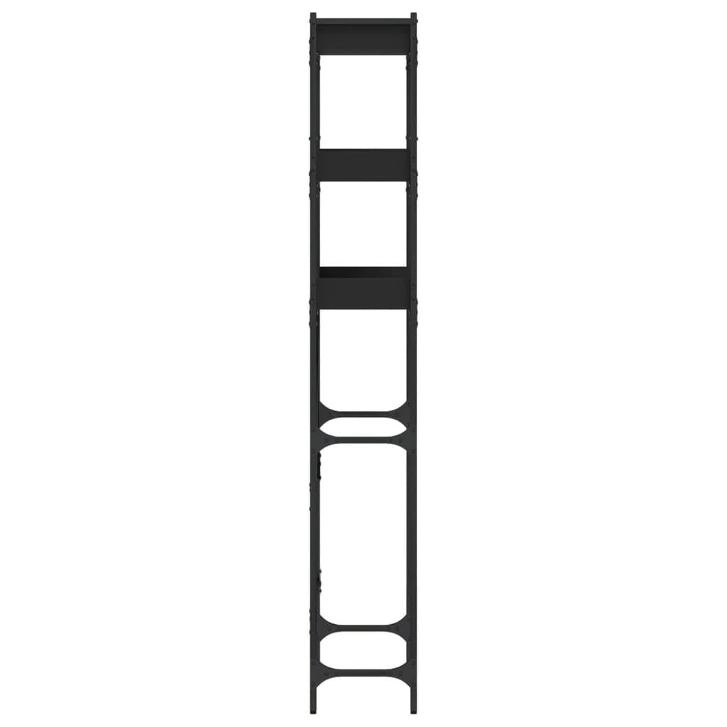 Washing Machine Shelf Black 67x25x163 cm Engineered Wood