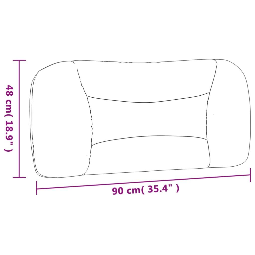 Headboard Cushion "Hvar" Black 90 cm Fabric
