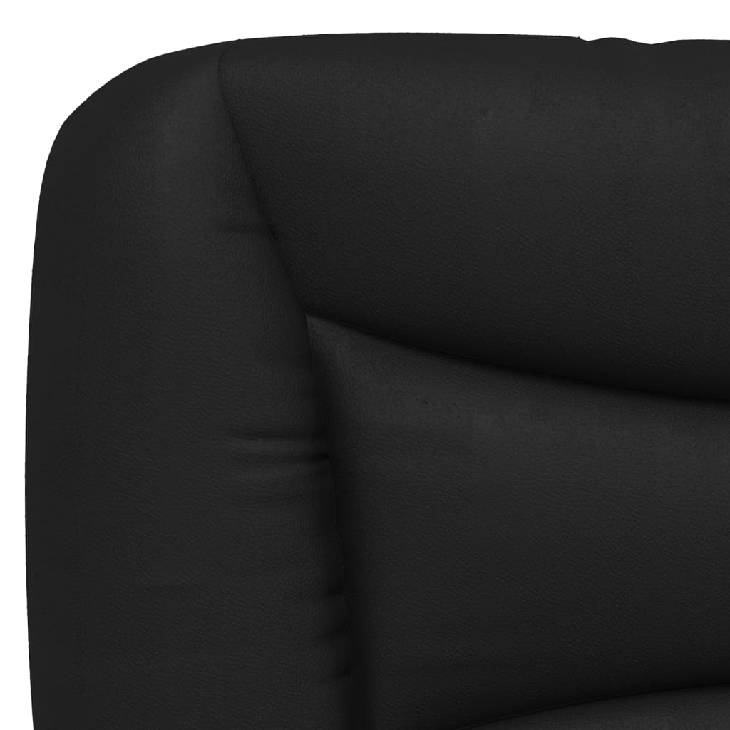 Headboard Cushion "Hvar" Black 137 cm Double Faux Leather