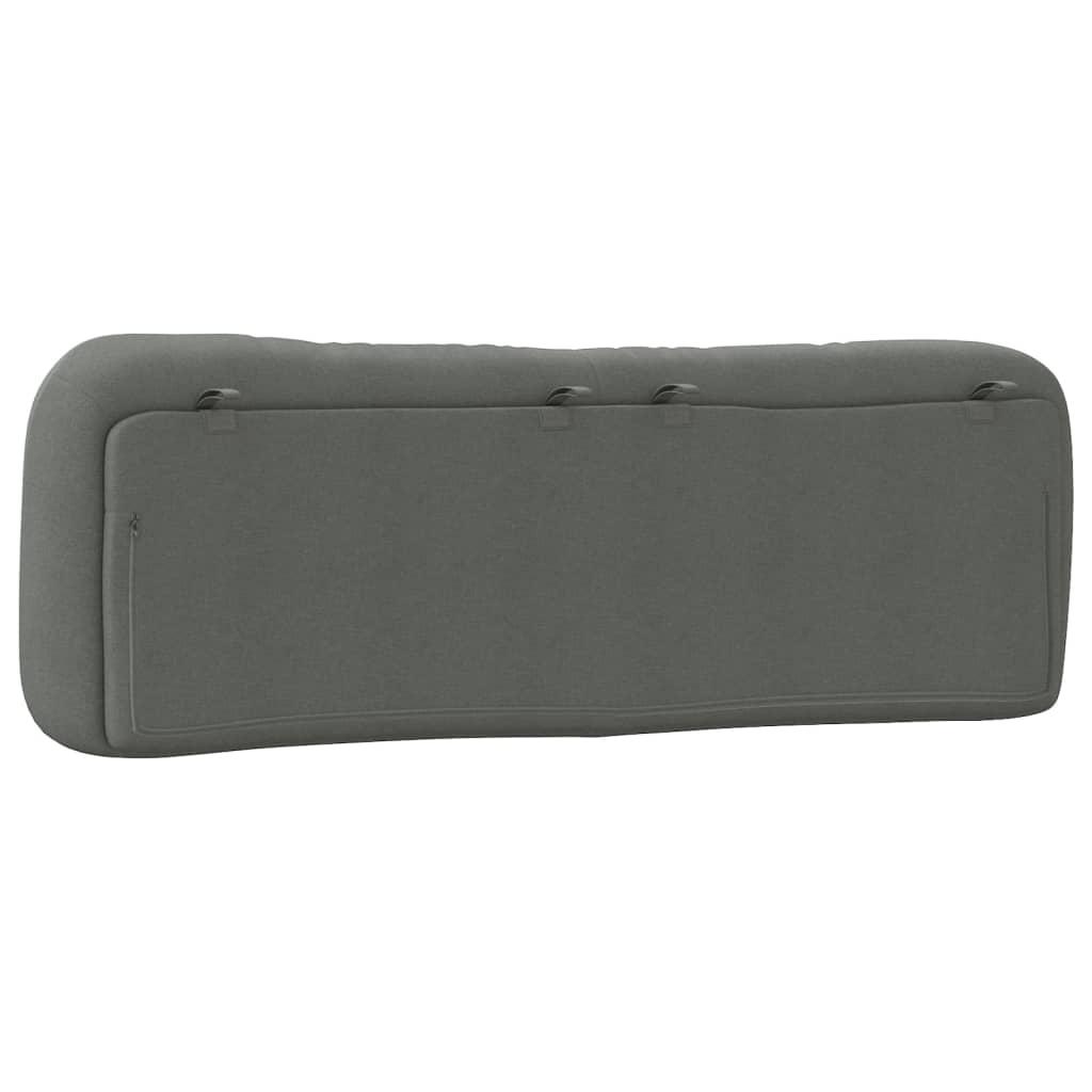Headboard Cushion "Hvar" Dark Grey 153 cm Fabric