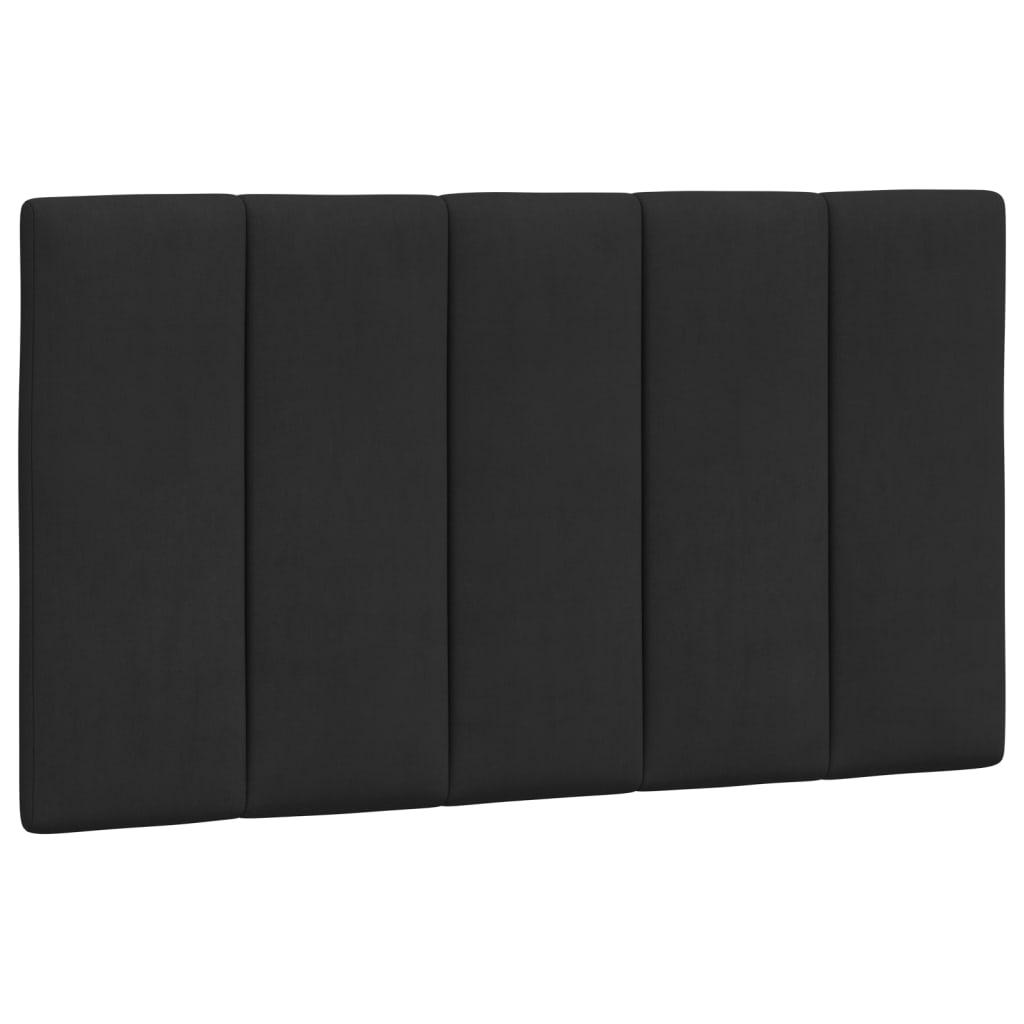 Headboard Cushion "Hanko" Black 90 cm Velvet