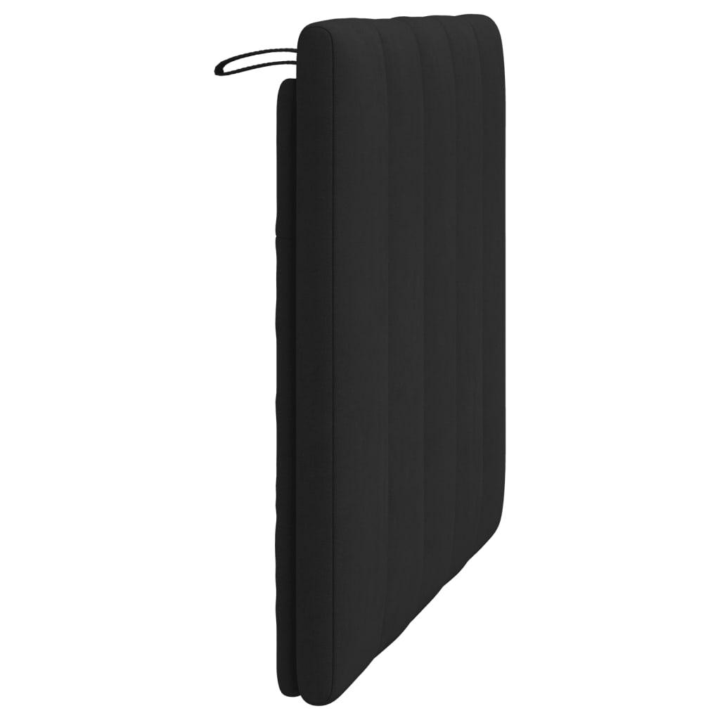 Headboard Cushion "Hanko" Black 90 cm Velvet