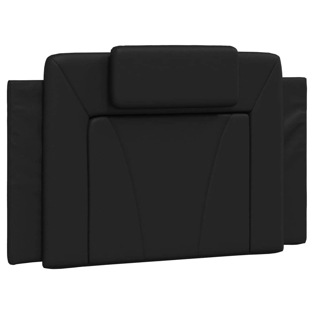 Headboard Cushion "Viana" Black 90 cm Faux Leather