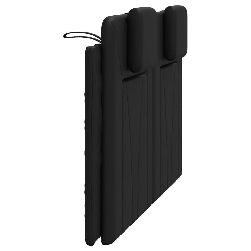 Headboard Cushion Black 137 cm Double Faux Leather