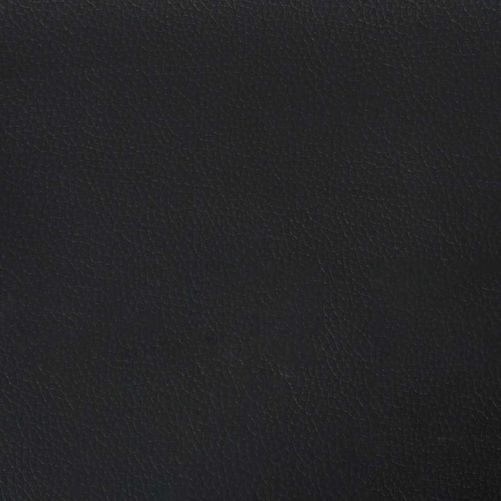 Headboard Cushion "Zadar" Black 137 cm Double Faux Leather