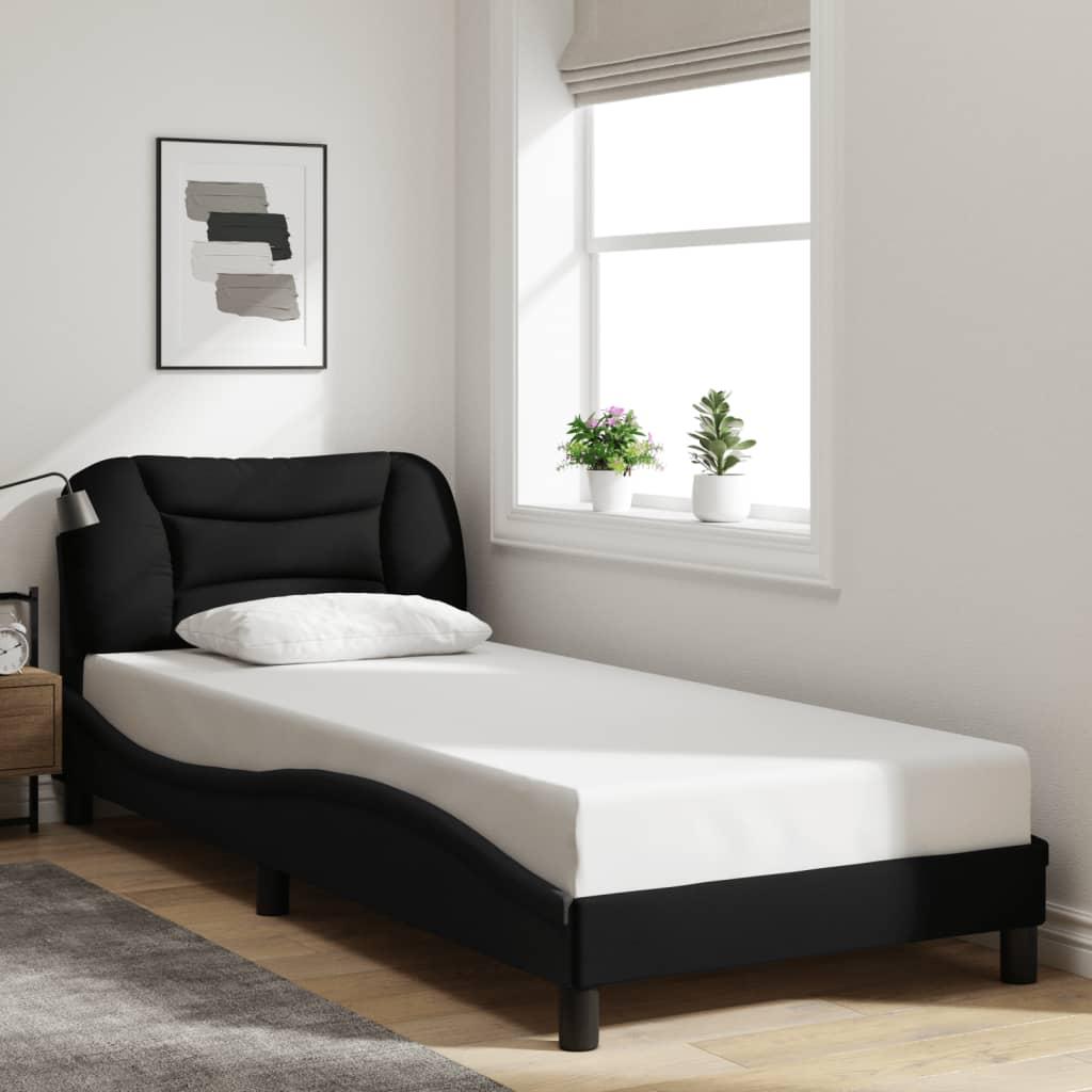 Bed Frame without Mattress "Hvar" Black 90x190 cm Fabric