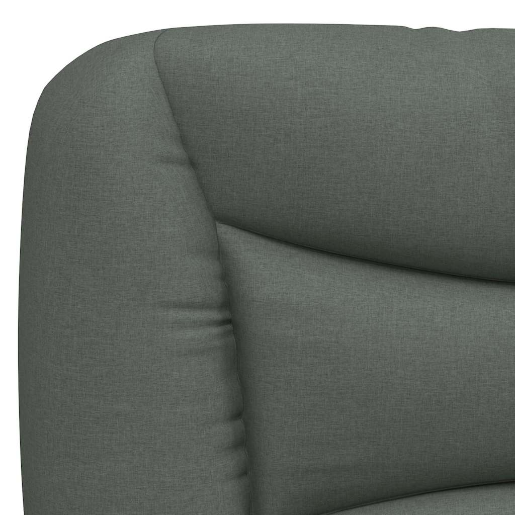 Bed Frame without Mattress "Hvar" Dark Grey 180x200 cm King Fabric