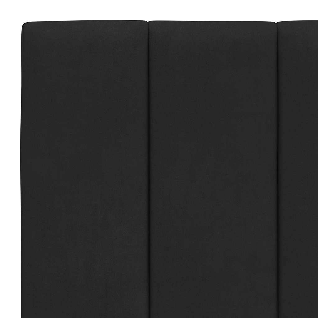 Bed Frame without Mattress "Hanko" Black 180x200 cm King Velvet