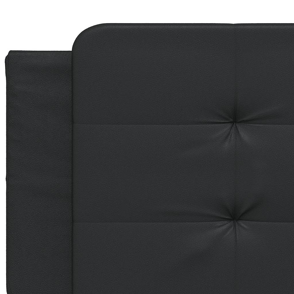 Bed Frame without Mattress "Zadar" Black 152x203 cm Queen Faux Leather