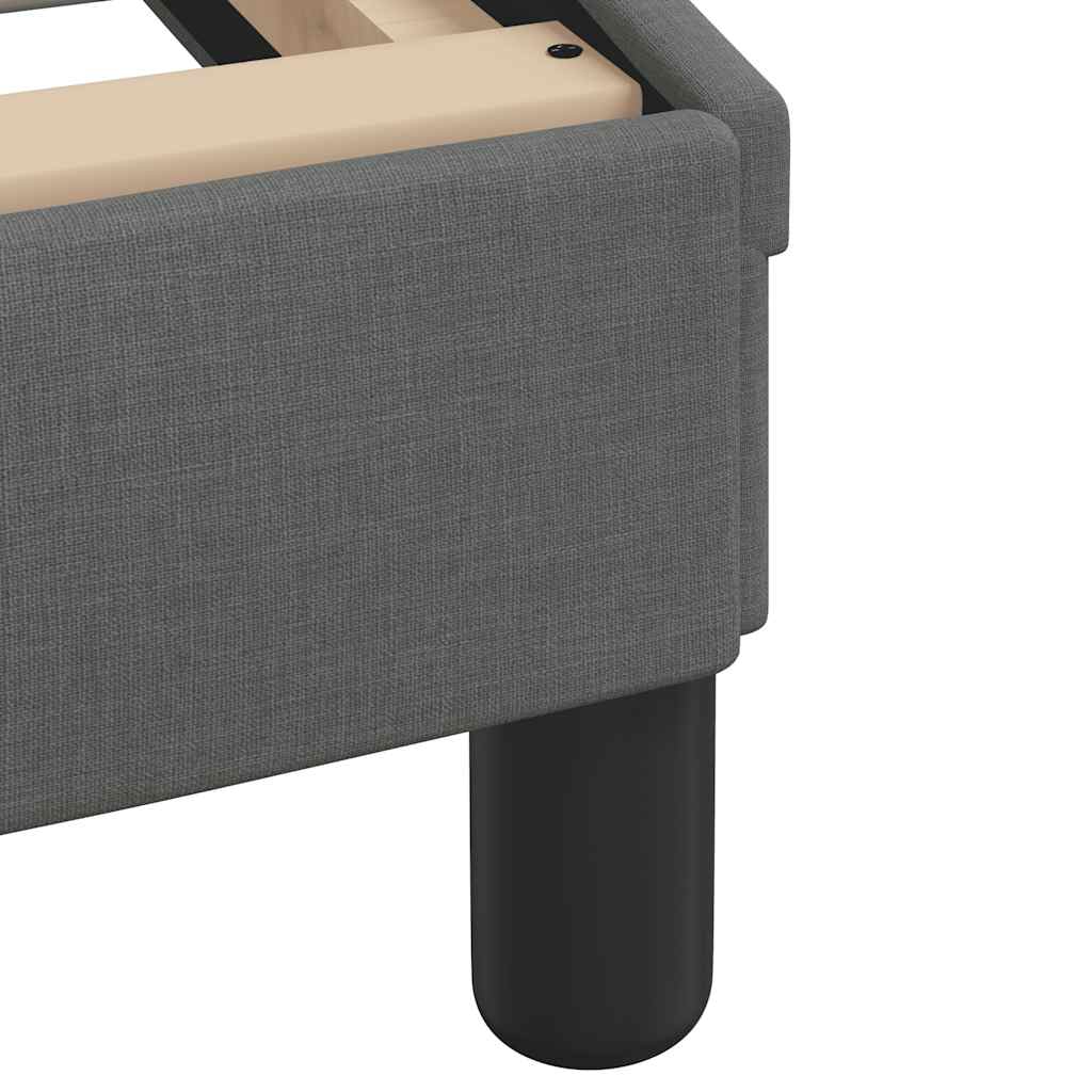 Bed Frame without Mattress "Hvar" Dark Grey 180x200 cm King Fabric