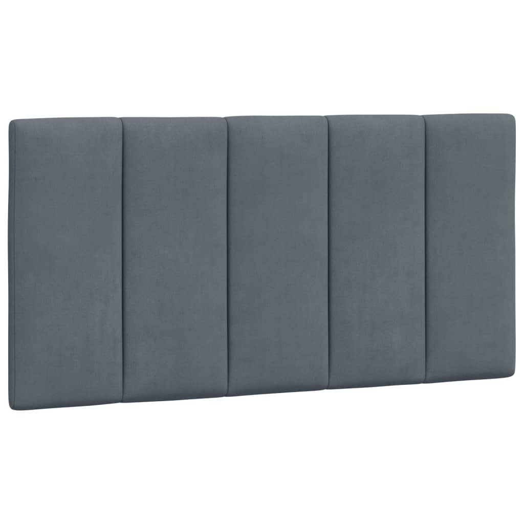 Bed Frame without Mattress "Hanko" Dark Grey 107x203 cm King Single Velvet