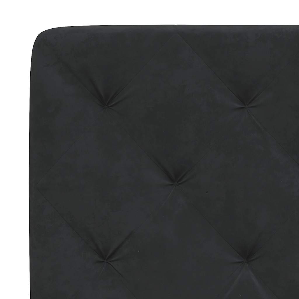 Bed Frame without Mattress Black 180x200 cm Velvet