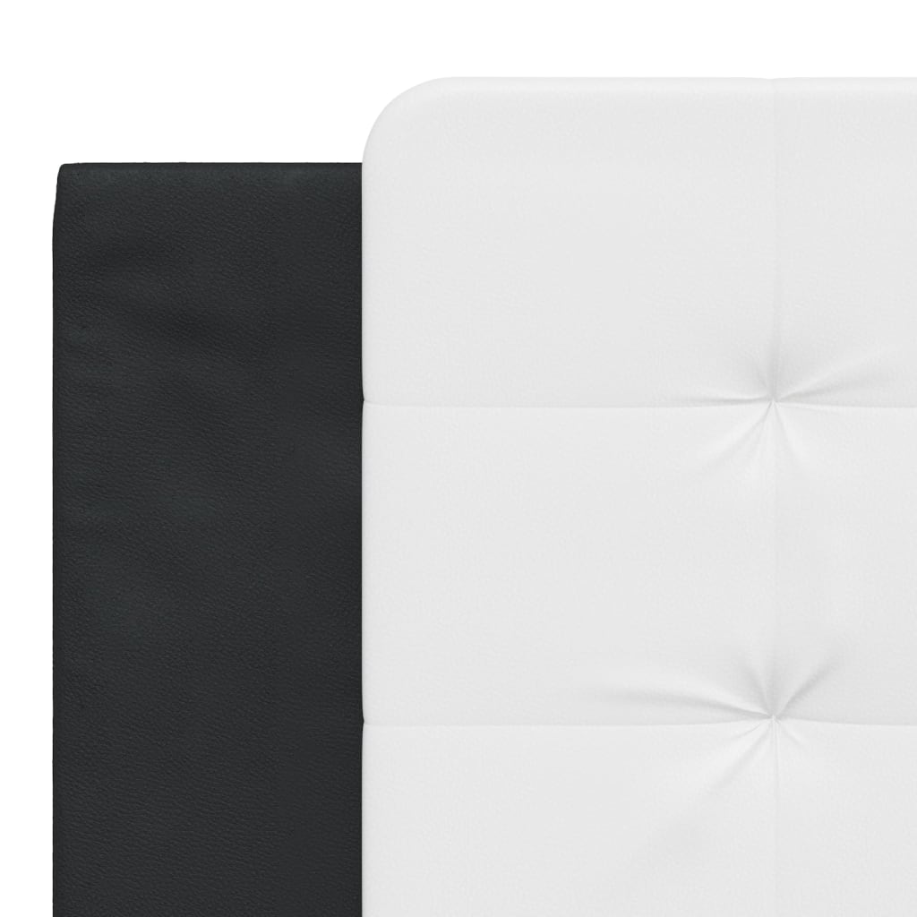 Bed Frame without Mattress "Zadar" Black and White 180x200 cm King Fabric