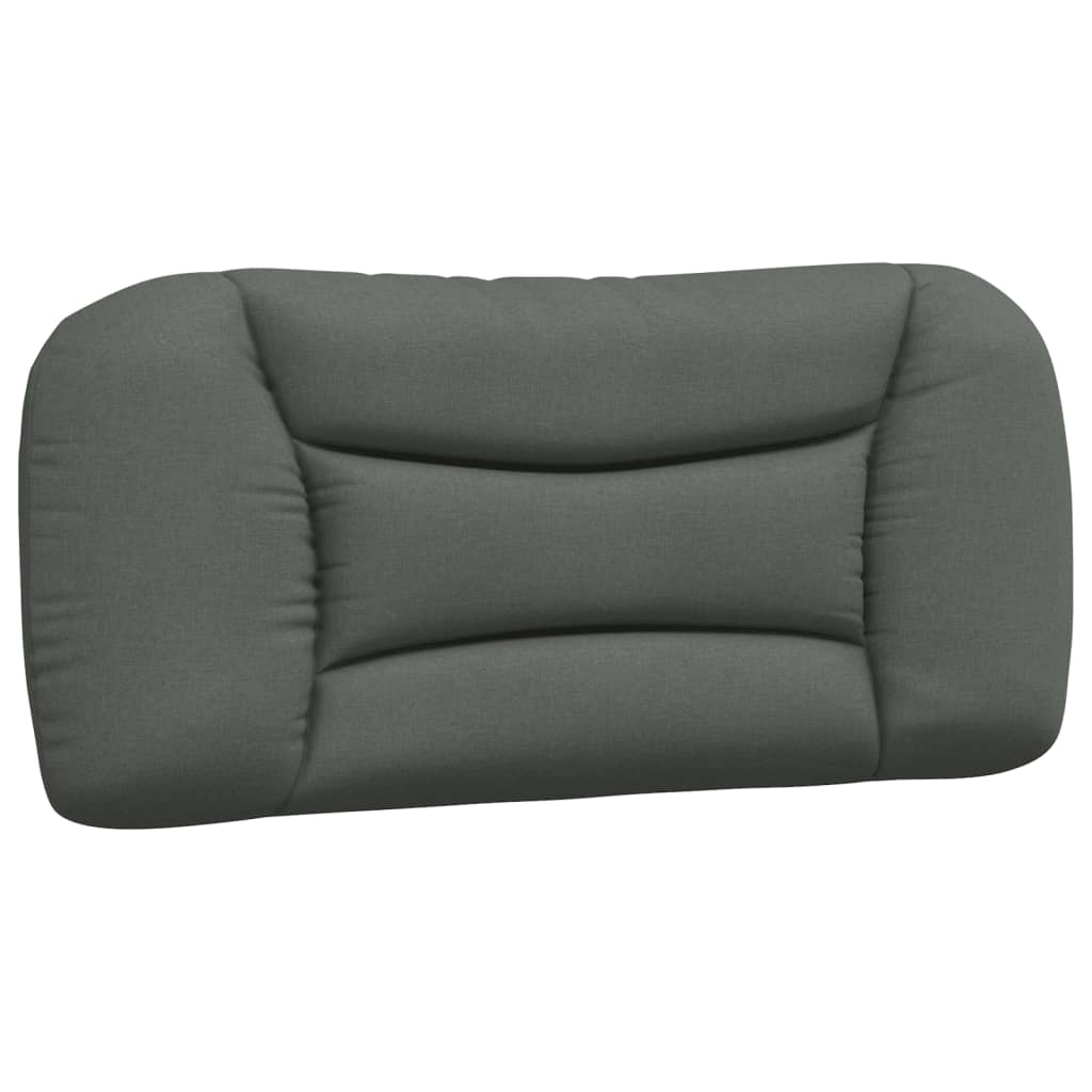 Bed Frame with LED without Mattress "Hvar" Dark Grey 90x190 cm Fabric