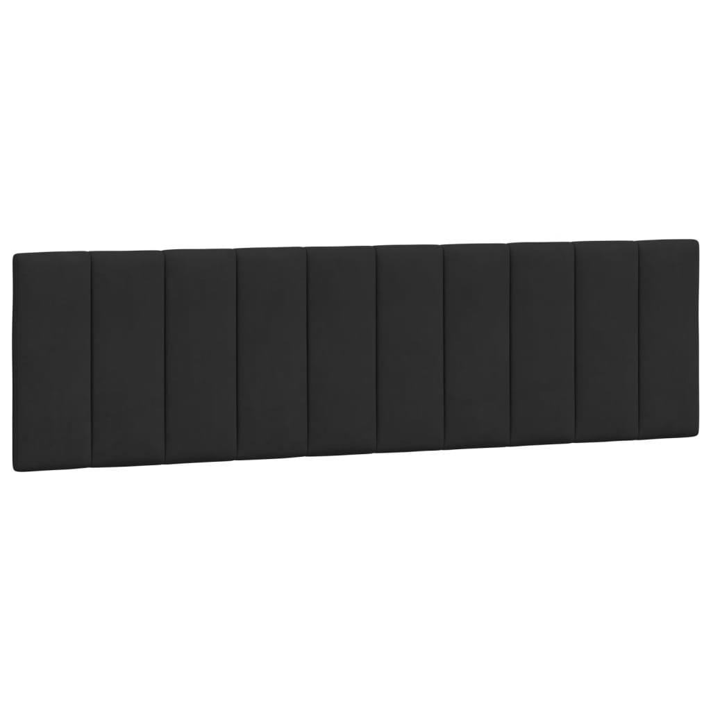 Bed Frame with LED without Mattress "Hanko" Black 180x200 cm King Velvet