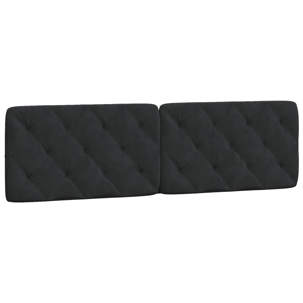 Bed Frame with LED without Mattress Black 180x200 cm Velvet