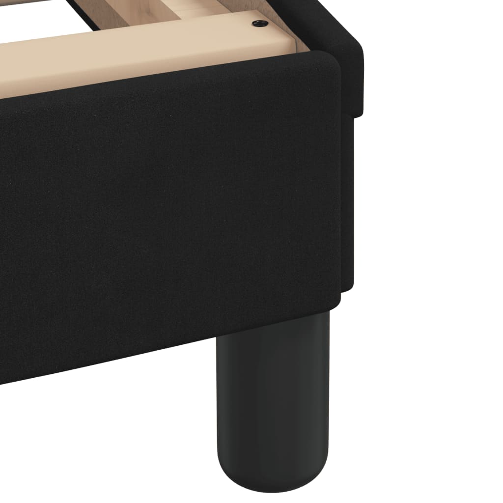 Bed Frame with LED without Mattress Black 180x200 cm Velvet