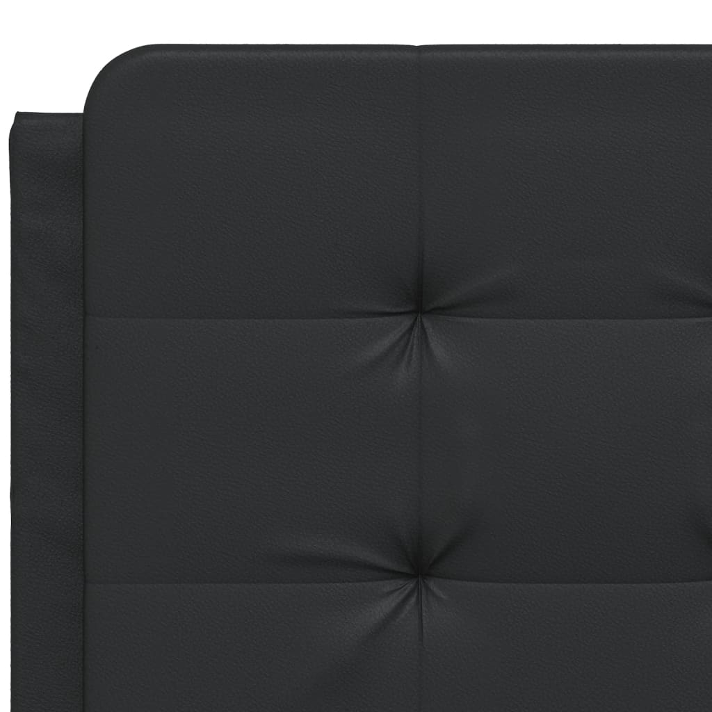 Bed Frame with LED without Mattress "Zadar" Black 137x190 cm