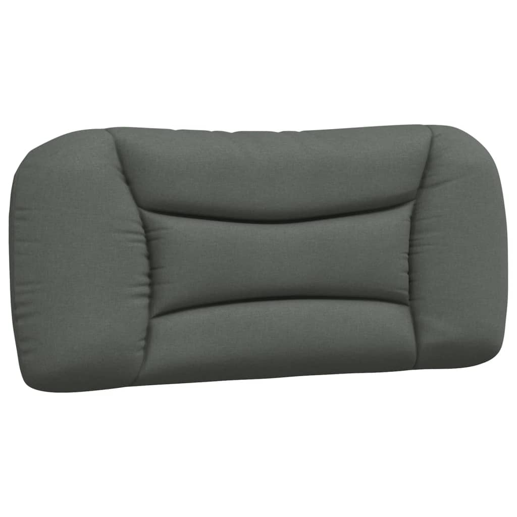 Bed Frame with LED without Mattress "Hvar" Dark Grey 90x190 cm Fabric