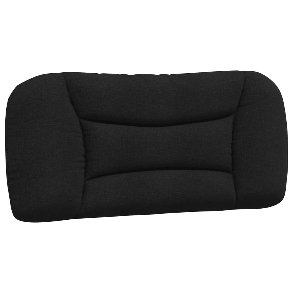 Bed Frame with LED without Mattress "Hvar" Black 90x190 cm Fabric